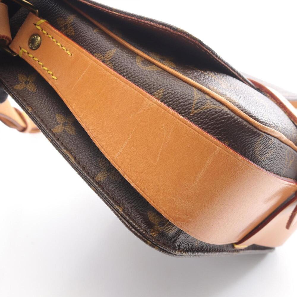 LOUIS VUITTON Authentic Brown Monogram Leather Shoulder Bag - Picture 11 of 13
